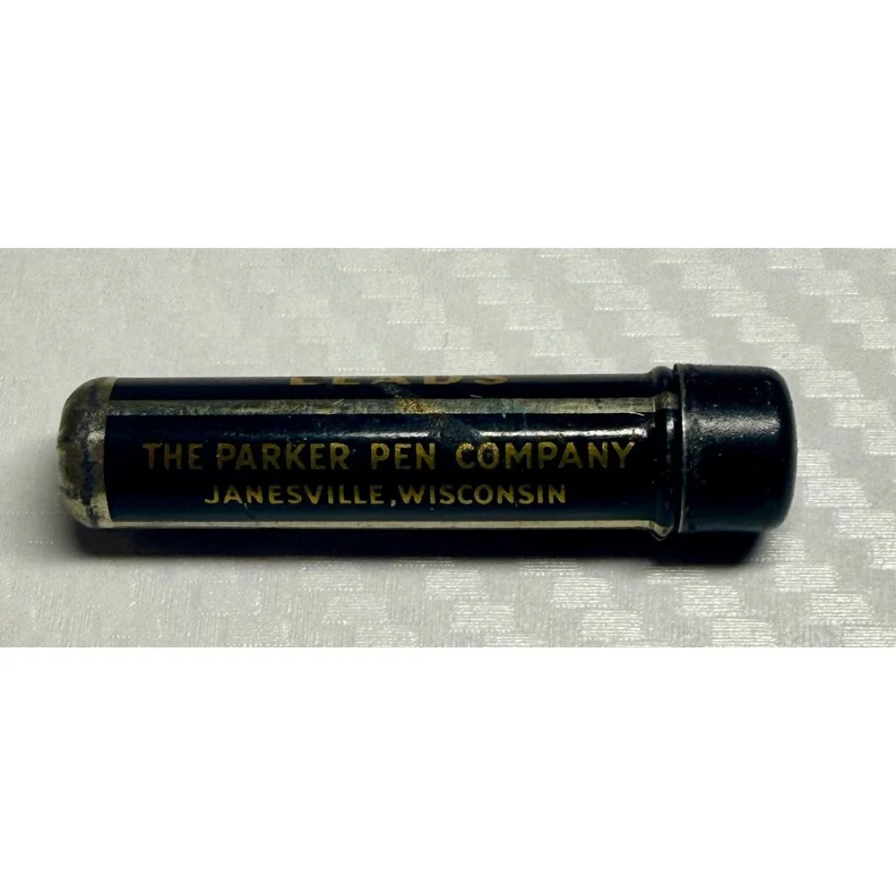 Parker Mechanical Pencil Leads HB Vintage Metal Tube Janesville WI Made in USA